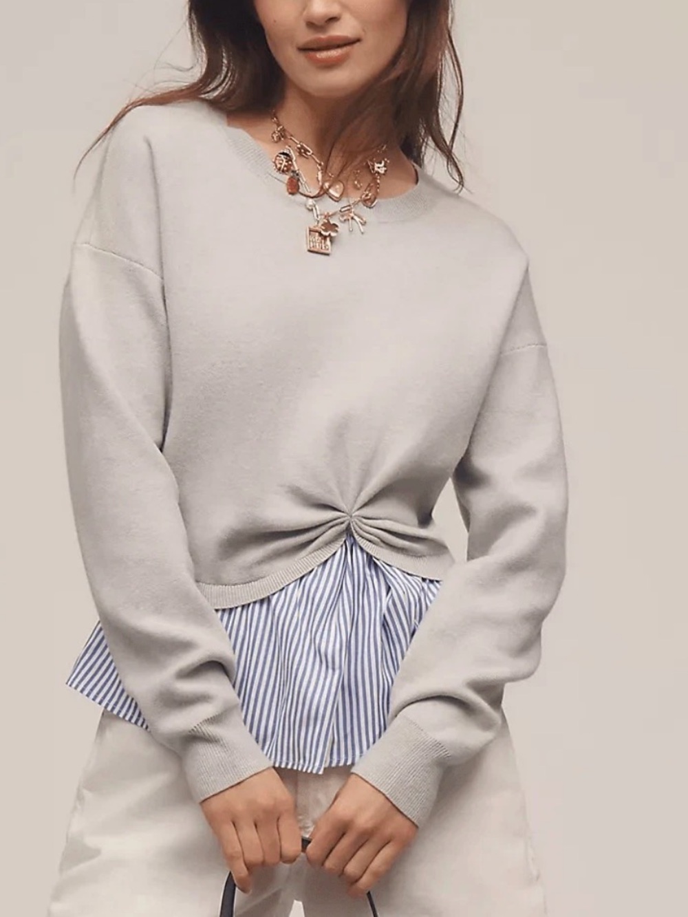 Anthropologie Maeve The Gemini Twofer Pullover Sweater